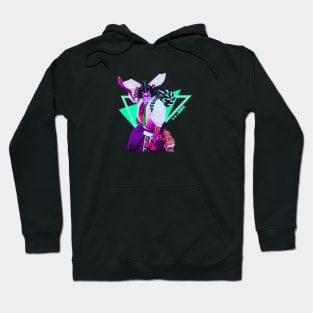 Neon Kabuki God Vaporwave Synthwave Hoodie